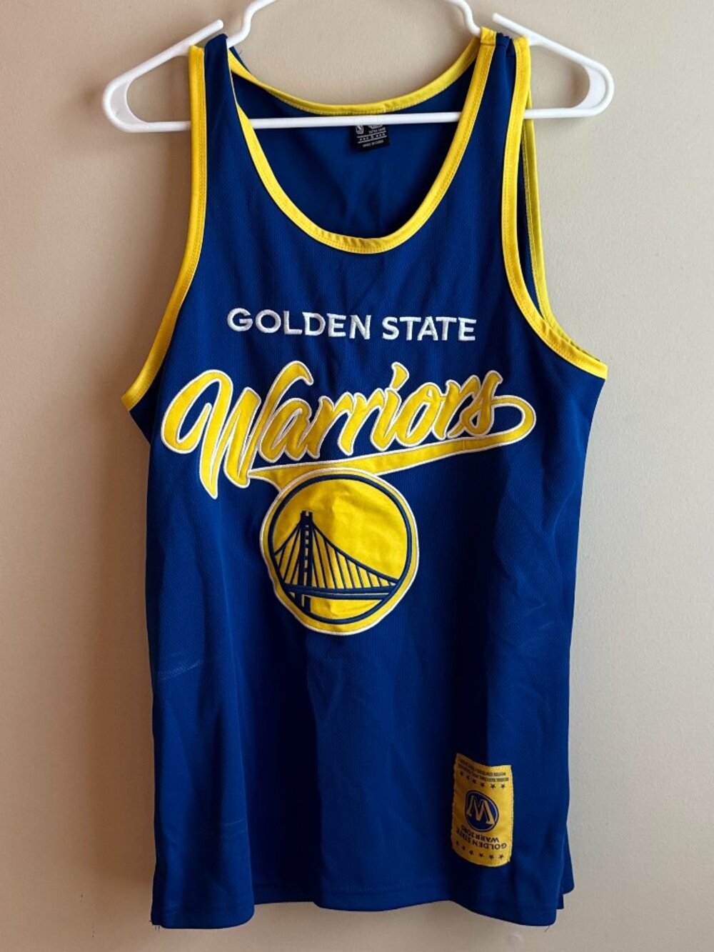 Golden State Warriors NBA Jersey Ultra Game Embroidered Patch Streetwear Tank